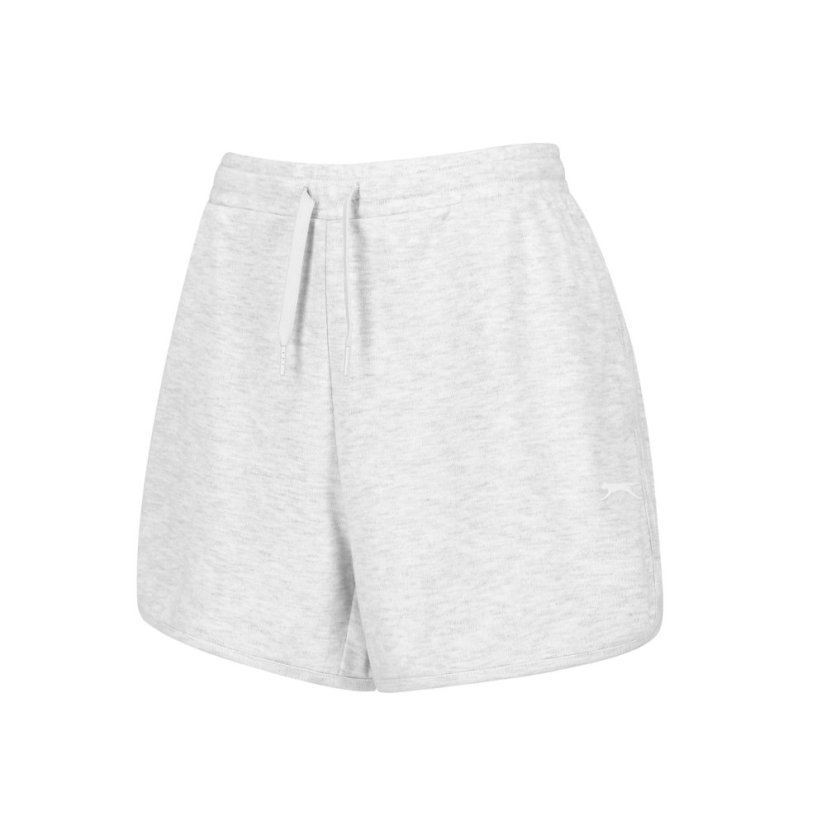 Slazenger Fleece Interlock Shorts Womens Grey Marl