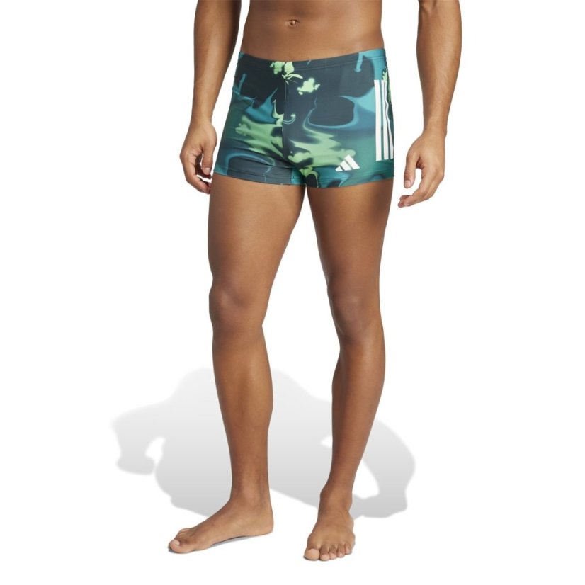 adidas Graphic Swim Boxers Mens Aurora Ivy