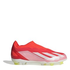 adidas X Crazyfast Elite Laceless Firm Ground Children's Football Boots Slr red/white