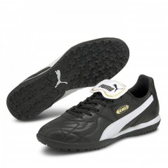 Puma King Cup TT Astro Turf Football Boots BLACK/WHITE