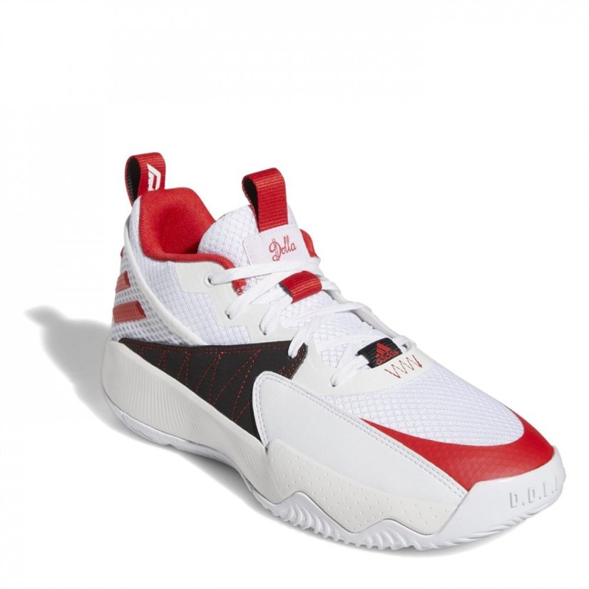 adidas Dame Extply 2.0 Shoes Unisex Basketball Trainers Mens Whte/Red