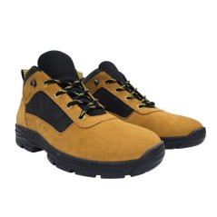 Firetrap Men's Delia Premium Leather Ankle Lace Up Hiker Rugged Boots Honey/Black