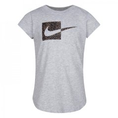 Nike A Spot AOP T Shirt Infant Girls Grey Heather