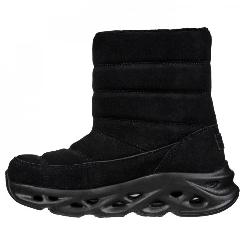 Skechers Go Swirl Tech Boot Ld99 Black Suede