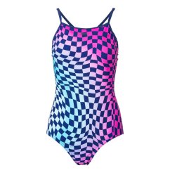 Slazenger Thinstrap Swimsuit Womens Blue/Purple