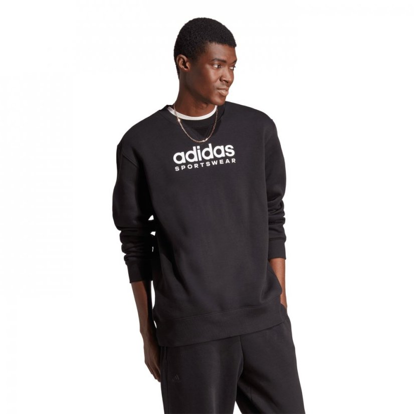 adidas All SZN Fleece Graphic Sweatshirt Black