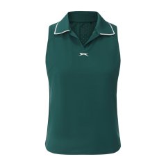 Slazenger Women's Sleeveless Polo Neck Performance Vest Green