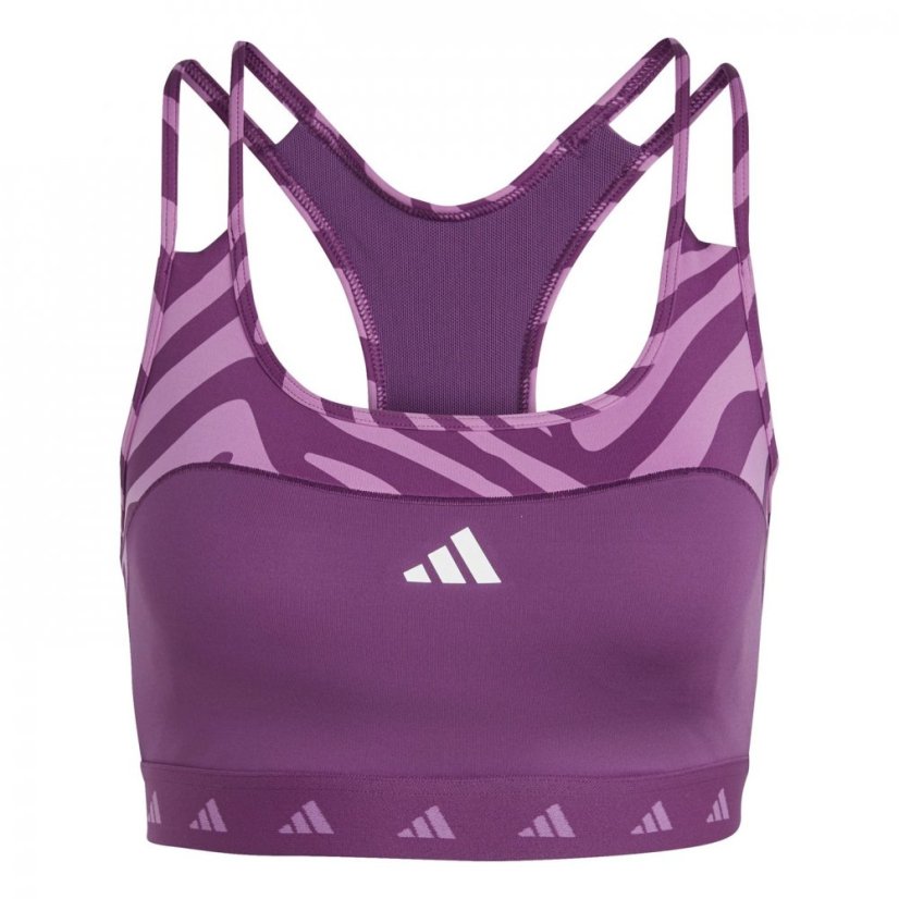 adidas Women's Medium Impact Sports Bra Purple