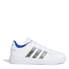 adidas Grand Court Lifestyle Lace Tennis Shoes Kids Trainers Mens Fwht/Grxi/Rblu