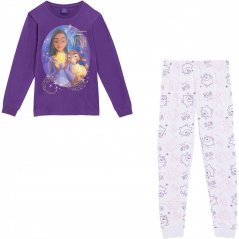 Character Girls Disney Wish Long Sleeve Pyjama Purple