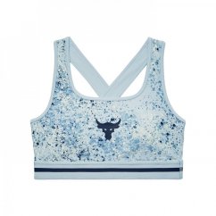 Under Armour Armour Project Rock Womens Sports Bra Blue/Academy