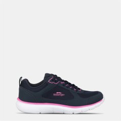 Slazenger Force Mesh Trainers Womens Navy/Fuschia