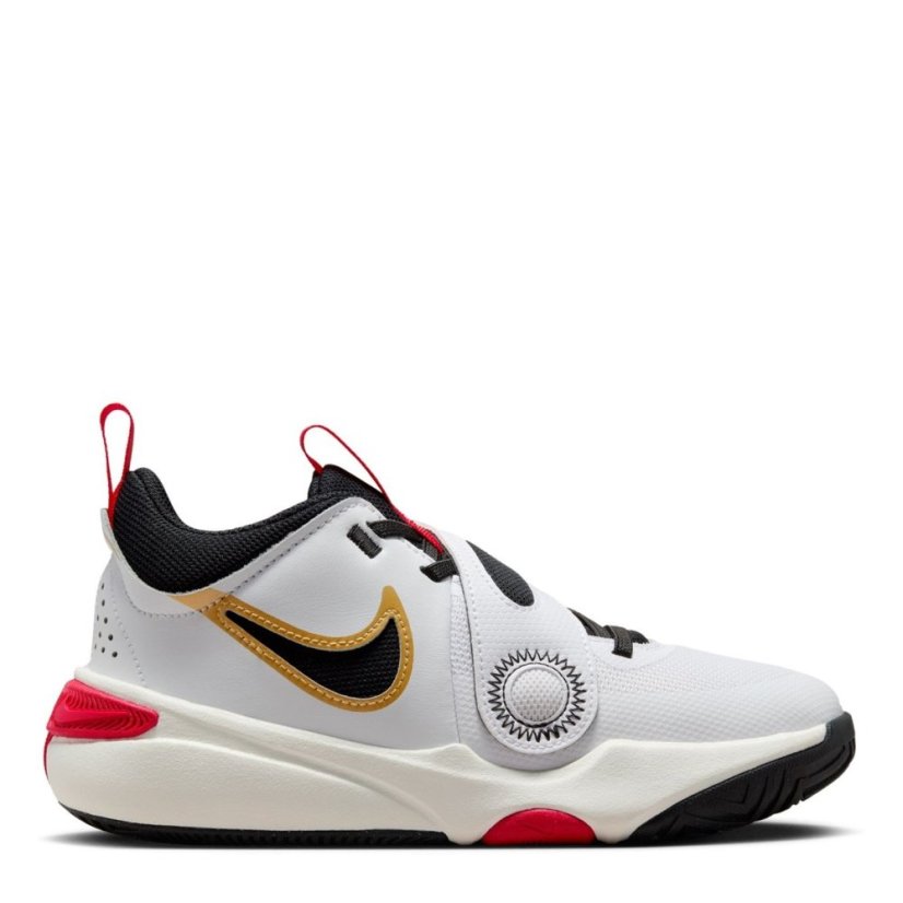 Nike Hustle D11 Junior Boys Basketball Trainers White/Black