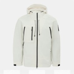 Firetrap Men's Windproof Hooded Long Sleeve Windbreaker Beige