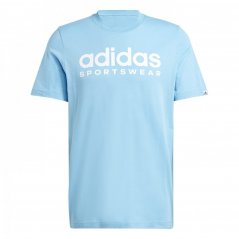 adidas Essentials Single Jersey Linear Embroidered Logo pánske tričko Burst Blue SPW
