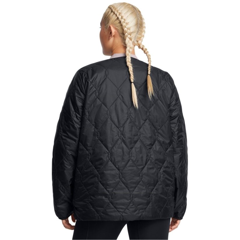 Under Armour Women's Diamond Water-Repellent Fitted Quilted Jacket Black