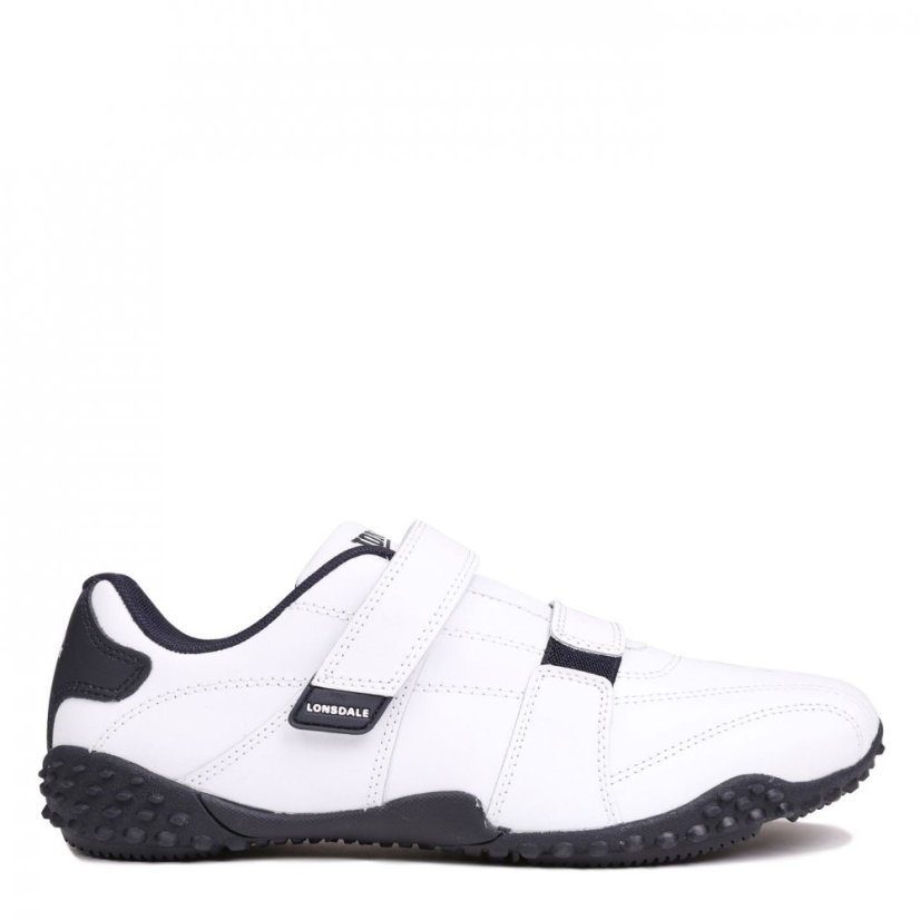 Lonsdale Fulham Trainers Junior Boy White/Navy - Velikost: 5 (38)
