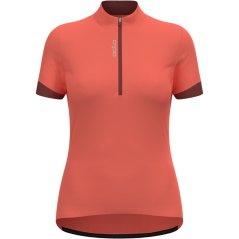 Odlo Women's Short-Sleeve Cycling Jersey Living Coral