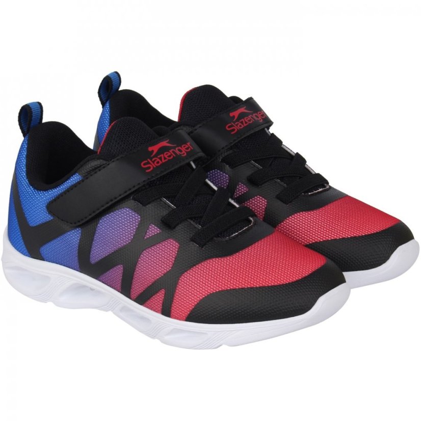 Slazenger Camo Go Child Girls Trainers Black/Blue/Red