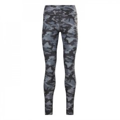 Reebok Women's Lux Bold Camo Print Gym Legging Black