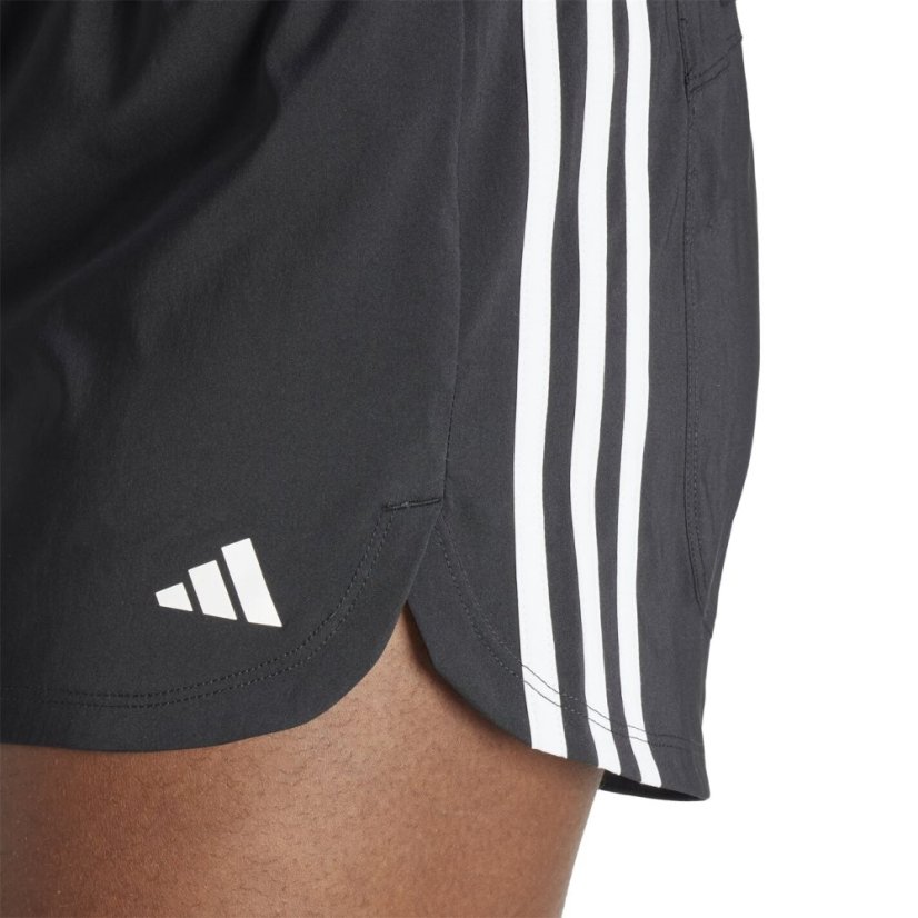 adidas Pacer Training 3-Stripes Woven High-Rise Shorts Black/White