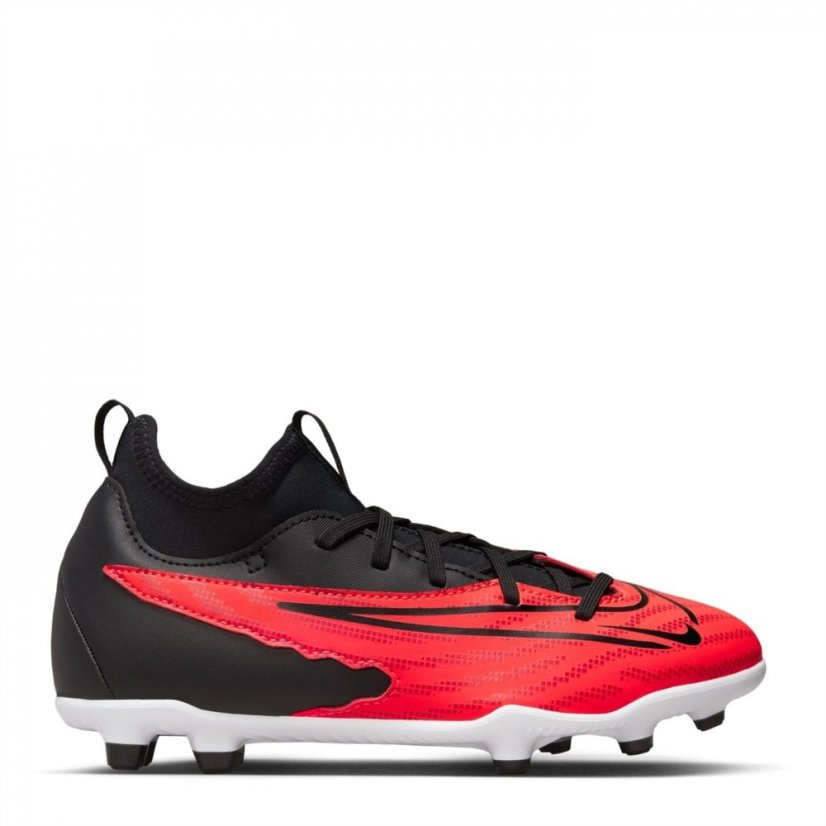 Nike Phantom Club GX Junior Firm Ground Football Boots Crimson/Black