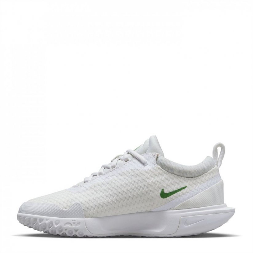 Nike Court Zoom Pro Hard Court Tennis Shoes Ladies Off White/Kelly