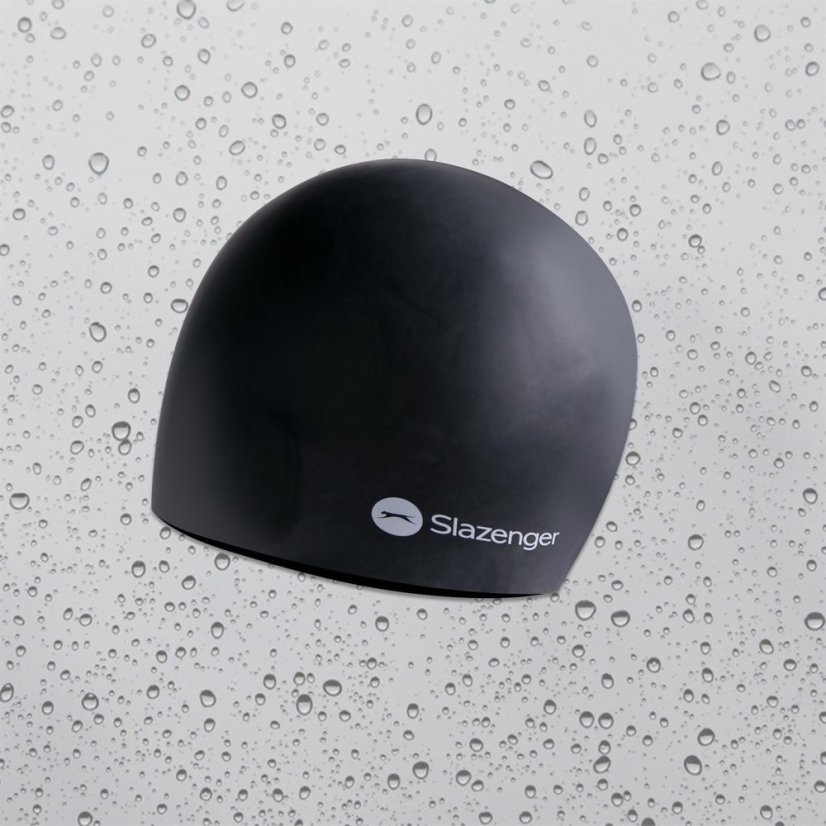 Slazenger Junior Silicone Swim Cap Black