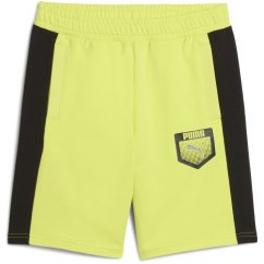 Puma Unisex Kids' Fleece Jogger Shorts Lemon Sherbe