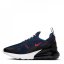 Nike Air Max 270 React Junior Trainers Navy/Red