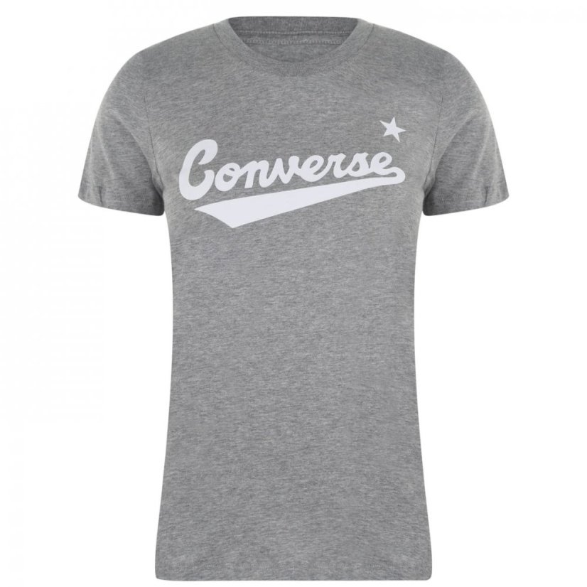Converse Nova Logo dámské tričko Grey Heather