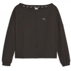 Puma Studio Unwind Long Sleeve Top Black