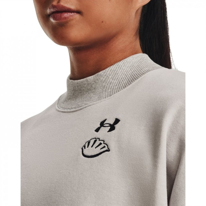 Under Armour Armour Ua Terry Lny Crew Sweatshirt Womens Grey