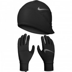 Nike Running Hat Glove Set Womens's Black/Silver