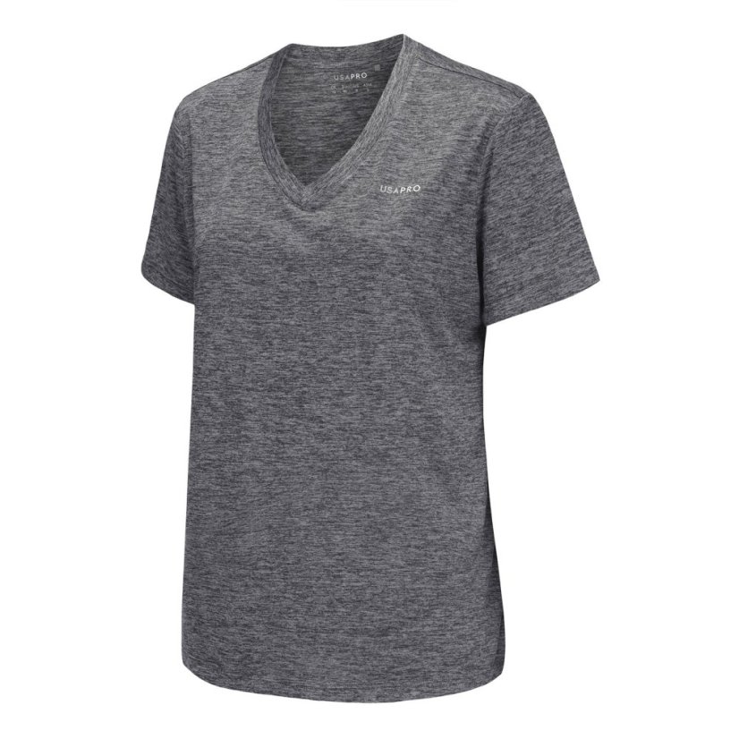 USA Pro The USA Pro Tech V Tee Ladies Charcoal