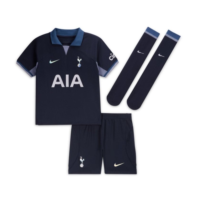 Nike Tottenham Hotspur 2023/24 Away Little Kids' Dri-Fit 3-Piece Kit Mini Boys Navy/Purple