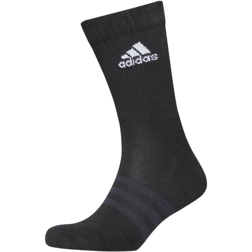 adidas Junior Crew Socks 3 Pack MegGreyHtr