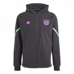 adidas FC Bayern Designed For Gameday Full-Zip Hoodie Adults Black/Purple