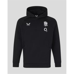 Castore Mens England Rugby 2026 Travel Adapt Fleece Hoodie Classic Black