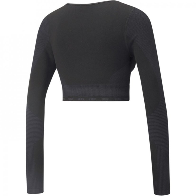 Puma Formknit Long Sleeve Top Womens Black Asphalt