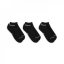 Nike Everyday No-Show Socks (3 Pairs) Black/White