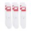 Nike Sportswear Dri-FIT Everyday Essential Crew Socks (3 Pairs) White/Red