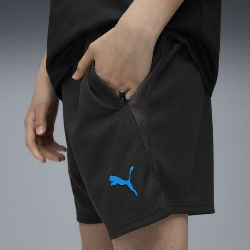 Puma Individual Cup Shorts Juniors Black/Blue
