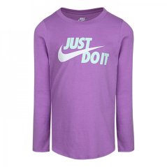 Nike Long Sleeve T Shirt Violet Shock