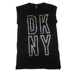 DKNY Mirrored T Shirt Black/Silver