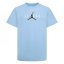 Air Jordan Longline Graphic T Shirt Junior Boys Aquarius Blue