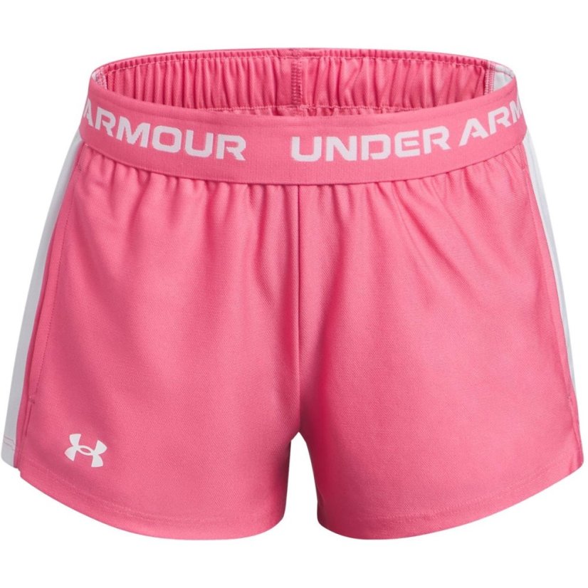 Under Armour Kids' Icon Taping Closed Hem Fleece Joggers Super Pnk/Wht