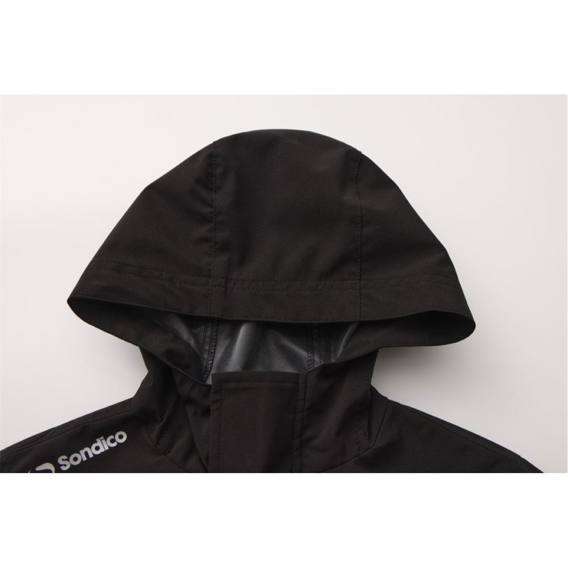 Sondico Unisex Kids Rain Jacket Waterproof Lightweight Rain Anorak Black