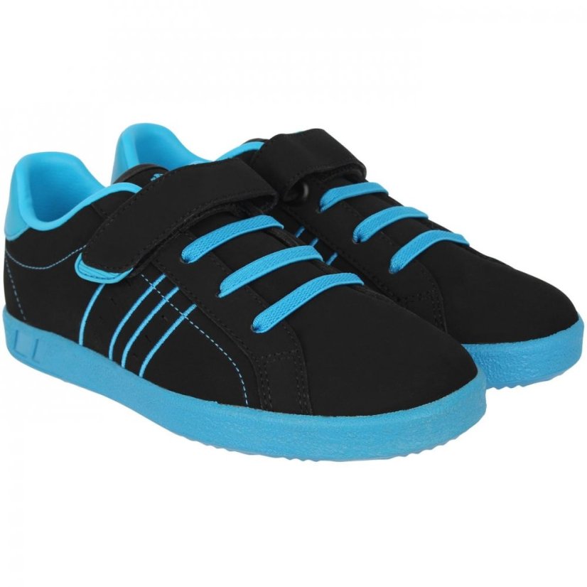 Lonsdale Oval Childrens Trainers Black/Blue