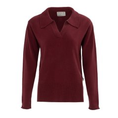 SoulCal Cal Women Long Sleeve Polo Jumper Burgandy